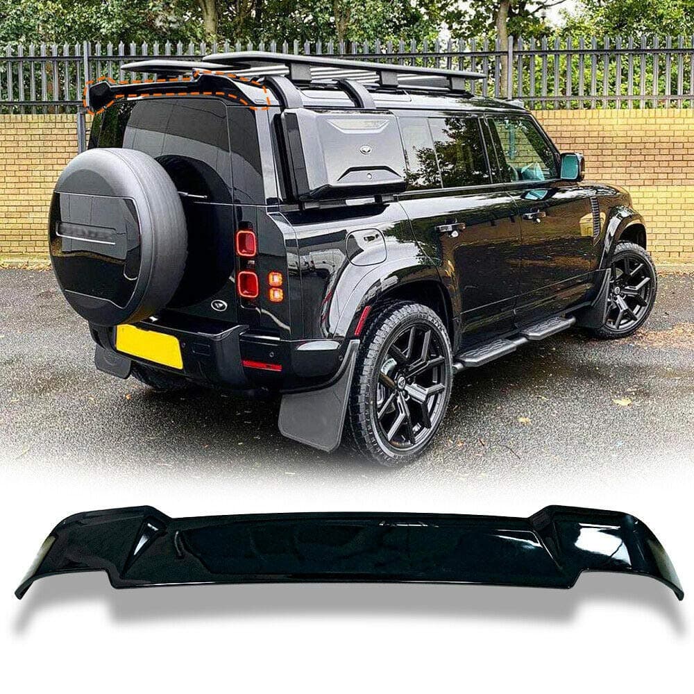 ABS Glossy Black Rear Tail Wing Trunk Lip Spoiler Fits For Land Rover Defender 4D 2020 2021
