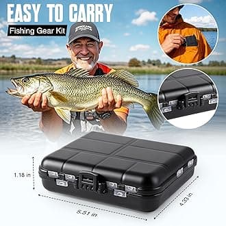 TOPFORT 187/230pcs Fishing Accessories Kit, Including Jig Hooks, Bullet Bass Casting Sinker Weights, Different Fishing Swivels Snaps, Sinker Slides, Fishing Line Beads, Fishing Set with Tackle Box…