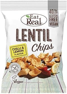 Eat Real Lentil Chips Chilli Lemon 113g (Pack of 10)