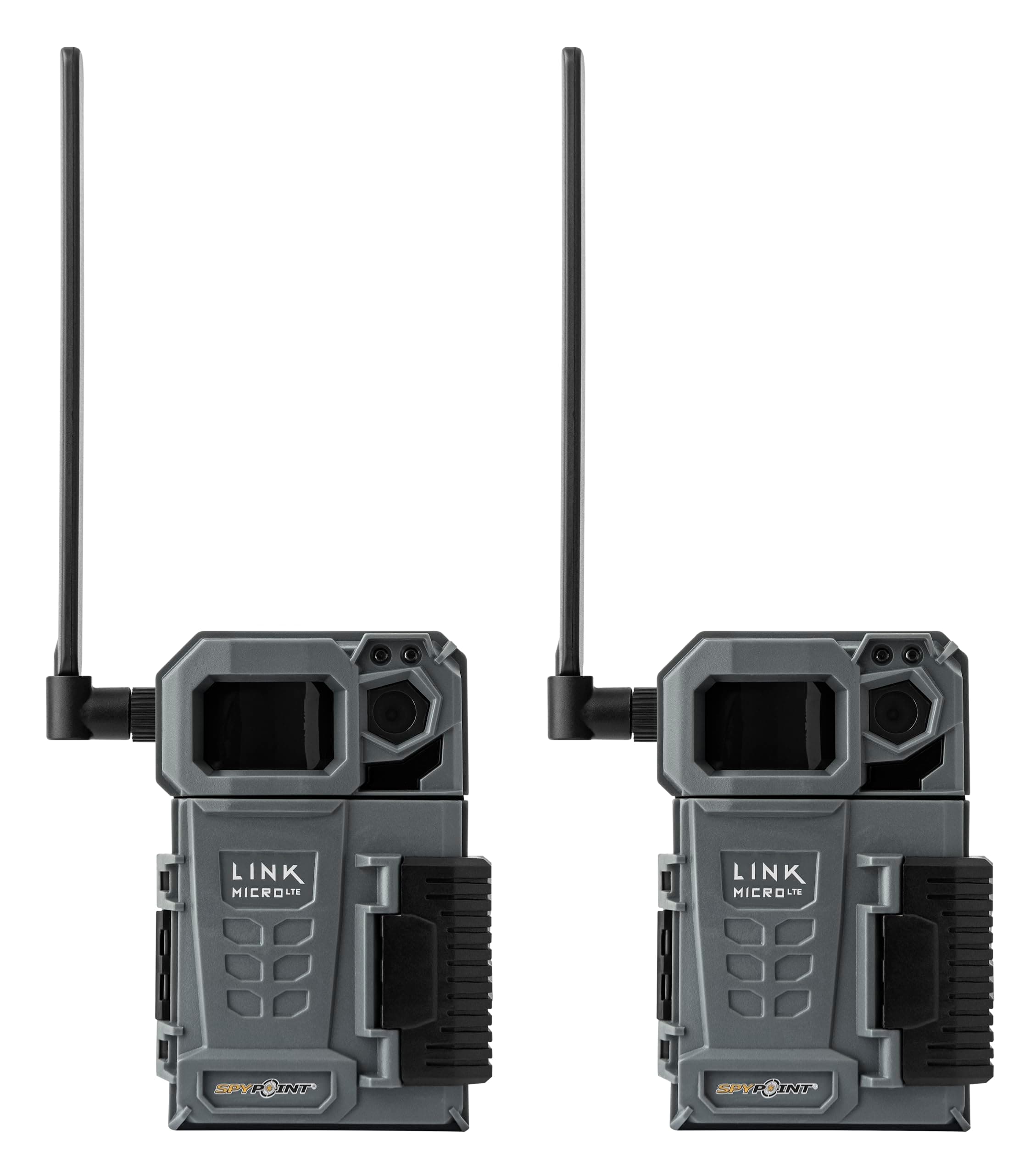 SPYPOINT Link-Micro-LTE Twin Pack Cellular Trail Cameras - 4G/LTE,10MP Photos, Night Vision 4 LED Infrared Flash 80' Detection Range, 0.5S Responsive Trigger Speed, Cell Cam for Hunting-for USA only