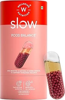 Wellbeing Nutrition PCOS Supplement for Women with Myo-inositol, D-Chiroinositol, Fenugreek, Shatavari | For Hormonal Balance, Irregular Periods, Acne, PCOD, Weight Management, 60 Veg Capsules