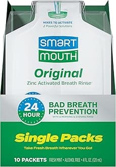 Original Activated Mouthwash Single Packs, Travel Mouthwash, Fresh Mint, 10 Pack