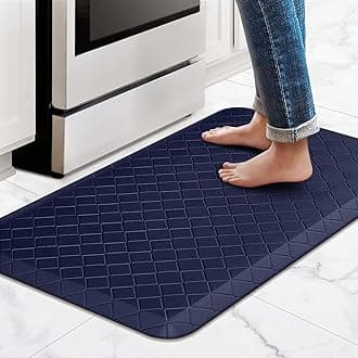 HappyTrends Kitchen Runner Rugs Anti-Fatigue mats ,17.3"x 28",Non Slip Waterproof Ergonomic Comfort Mat for Kitchen, Floor Home, Office, Sink, Laundry ,Blue