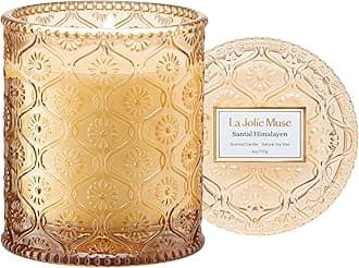 Amber and Sandalwood Scented Candle | Santal Himalayen Candle | 6oz Luxury Soy Candle | Clean Burn & Long-Lasting | Gift-Ready for Hosts & Gatherings | Elegant Home Décor