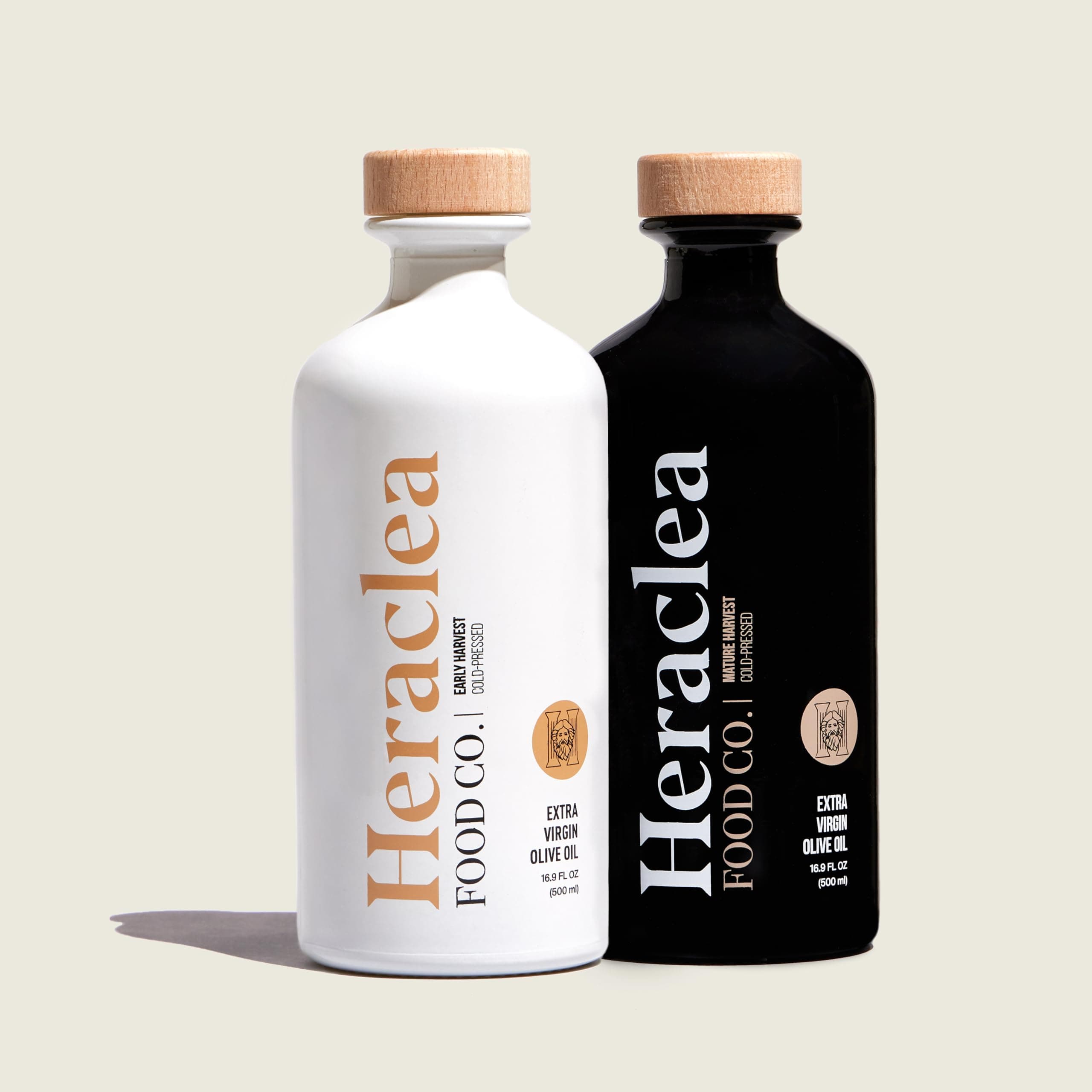 Heraclea Organic Extra Virgin Olive Oil Cold Pressed, 100% Pure Rich with Polyphenols, Fresh Authentic Flavor, Sourced from Our Small Organic Family Farm in Turkey, 16.9 oz (The Pairing 2 Pack)