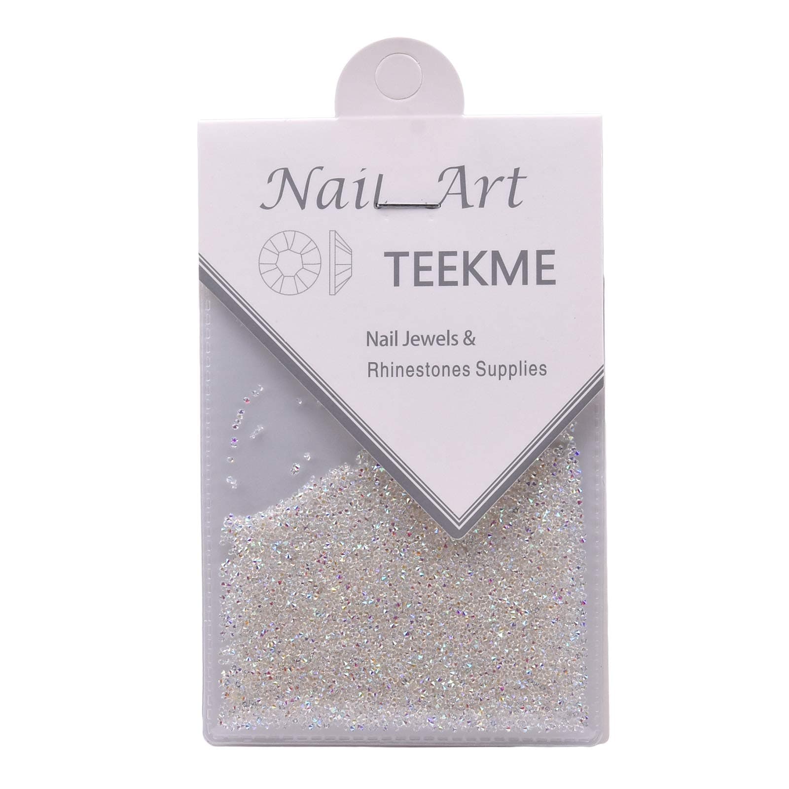 10000Pcs Ultra Mini 1.3mm Micro Diamond Glass Sand Rhinestone Crystals AB Long Lasting Shine Like Swarovski for Nail Art Beauty Makeup DIY Craft Dekor