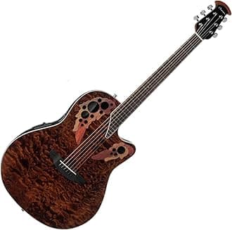 Celebrity Elite Plus Quilted Maple Top Acoustic-Electric Guitar, Tiger Eye