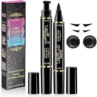Eyeliner Stamp - 2 Pens for All Eye Shapes, Perfect Wing Cat Eye Liner, Waterproof & Smudge-proof, 8 mm