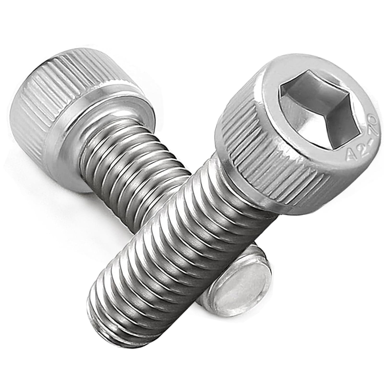 M6 Screws, M6 X 20mm Allen Socket Head Cap Screws/Bolts - 6mm Diameter Fully Threaded M6 Bolts 20mm A2 Stainless Steel Long Hex Socket Bolt Coarse (Pack Of 20)