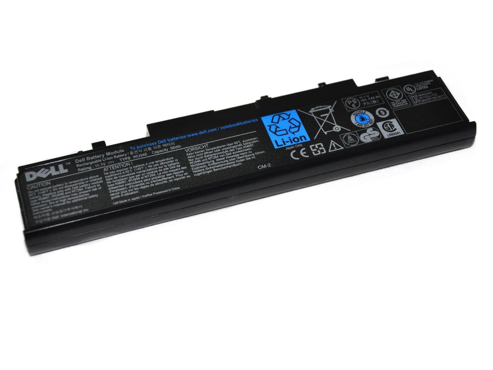 6 cells Original Genuine Battery for Dell Studio 1535 1555 Type WU946 OEM 56WH