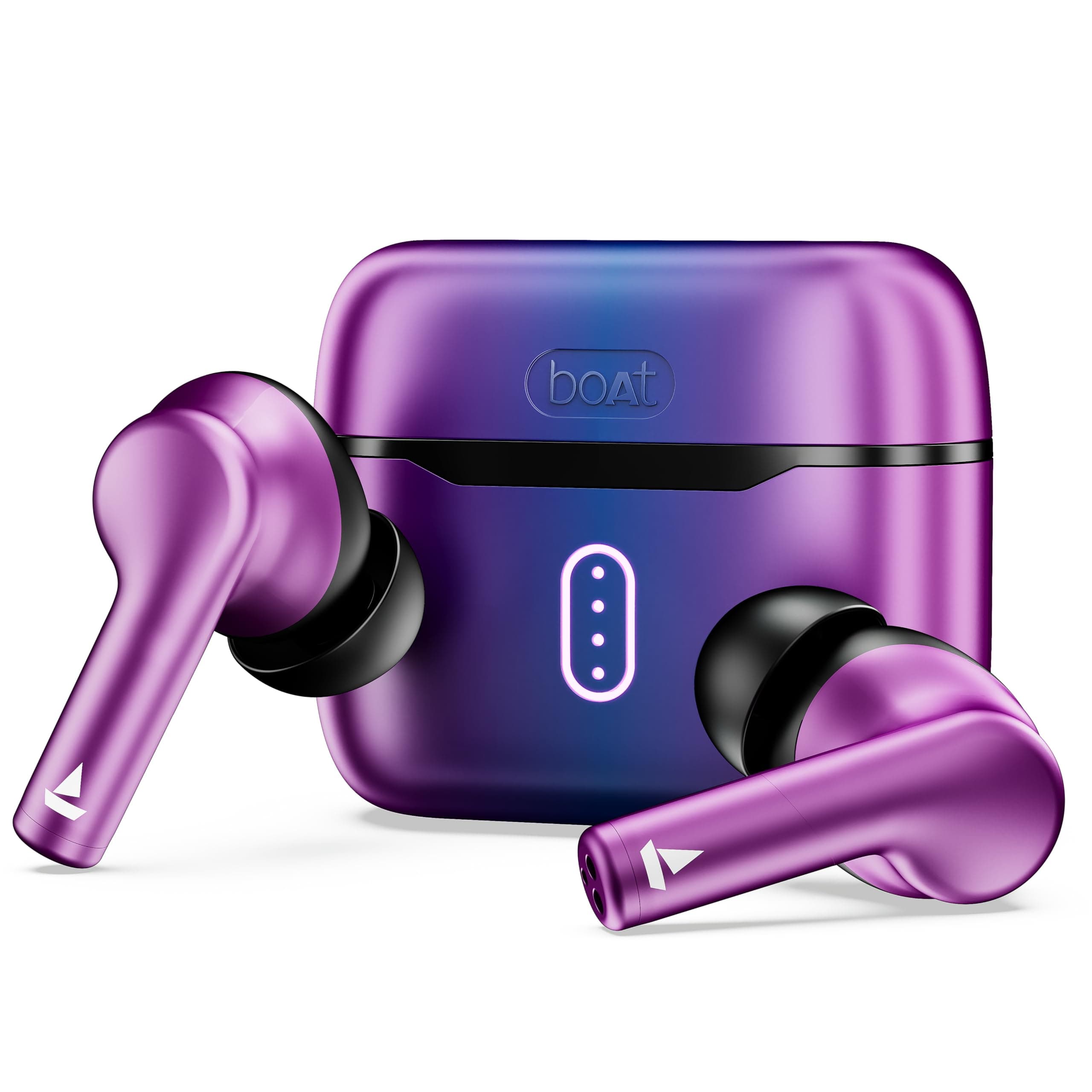 boAt [New Launch] Airdopes 141 Pro Buds, 13mm Drivers, Metallic Finish, 60HRS Battery, 4Mics ENx, Fast Charge, IPX5, v5.3 Bluetooth Earbuds, TWS Ear Buds Wireless Earphones with mic (Galactic Purple)