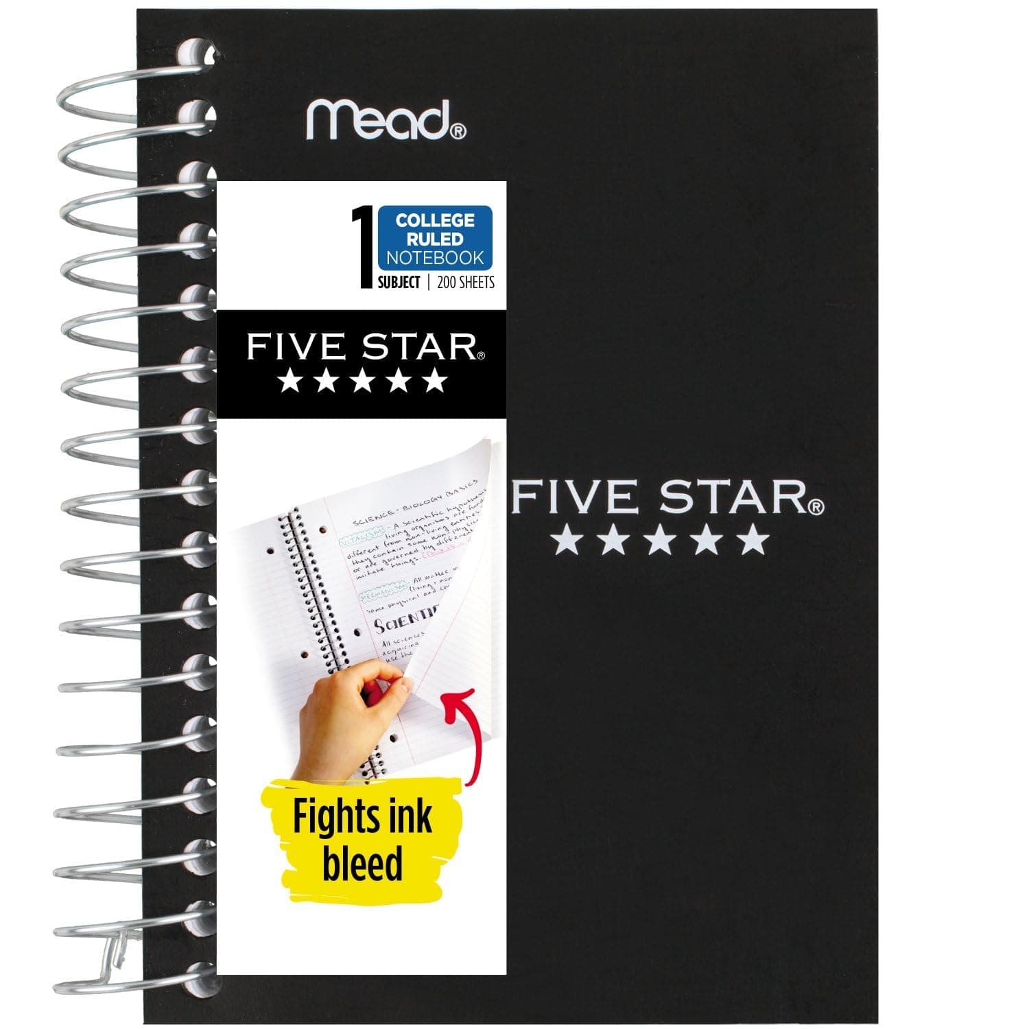 Five Star Spiral Notebook, Fat Lil' Pocket Notebook, College Ruled Paper, 200 Sheets, 5-1/2" x 3-1/2", Assorted Colors, Color Will Vary, 1 Count (45388)