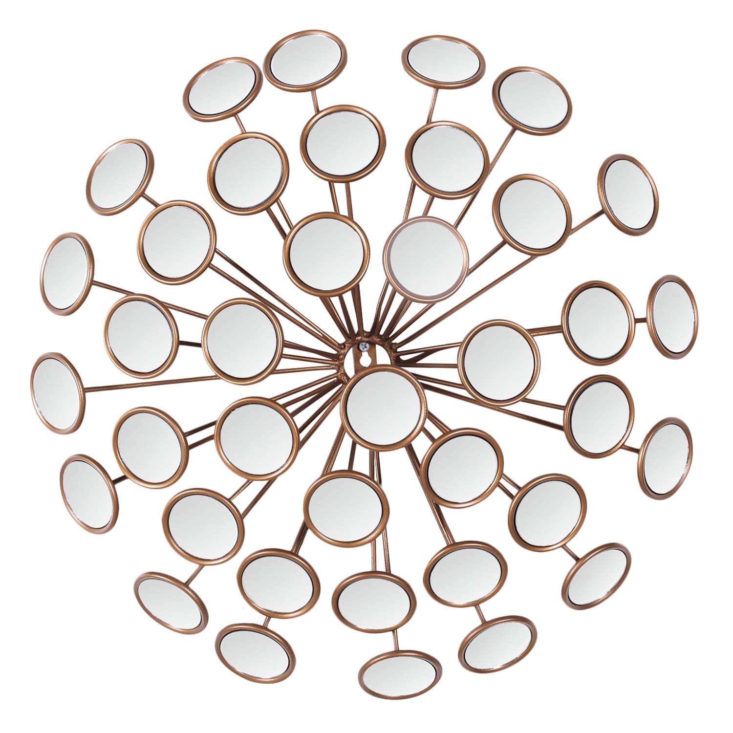 Asense Metal Wall Decor with Mirror, Home Collection Mirror, Classic Metal Decorative Wall Mirrors