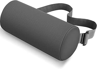 Lumbar Roll Support Pillow for Office Chair, Car, Gaming Chair, Memory Foam Back Cushion with Washable Cover for Relieving Back Pain & Improving Posture,Grey