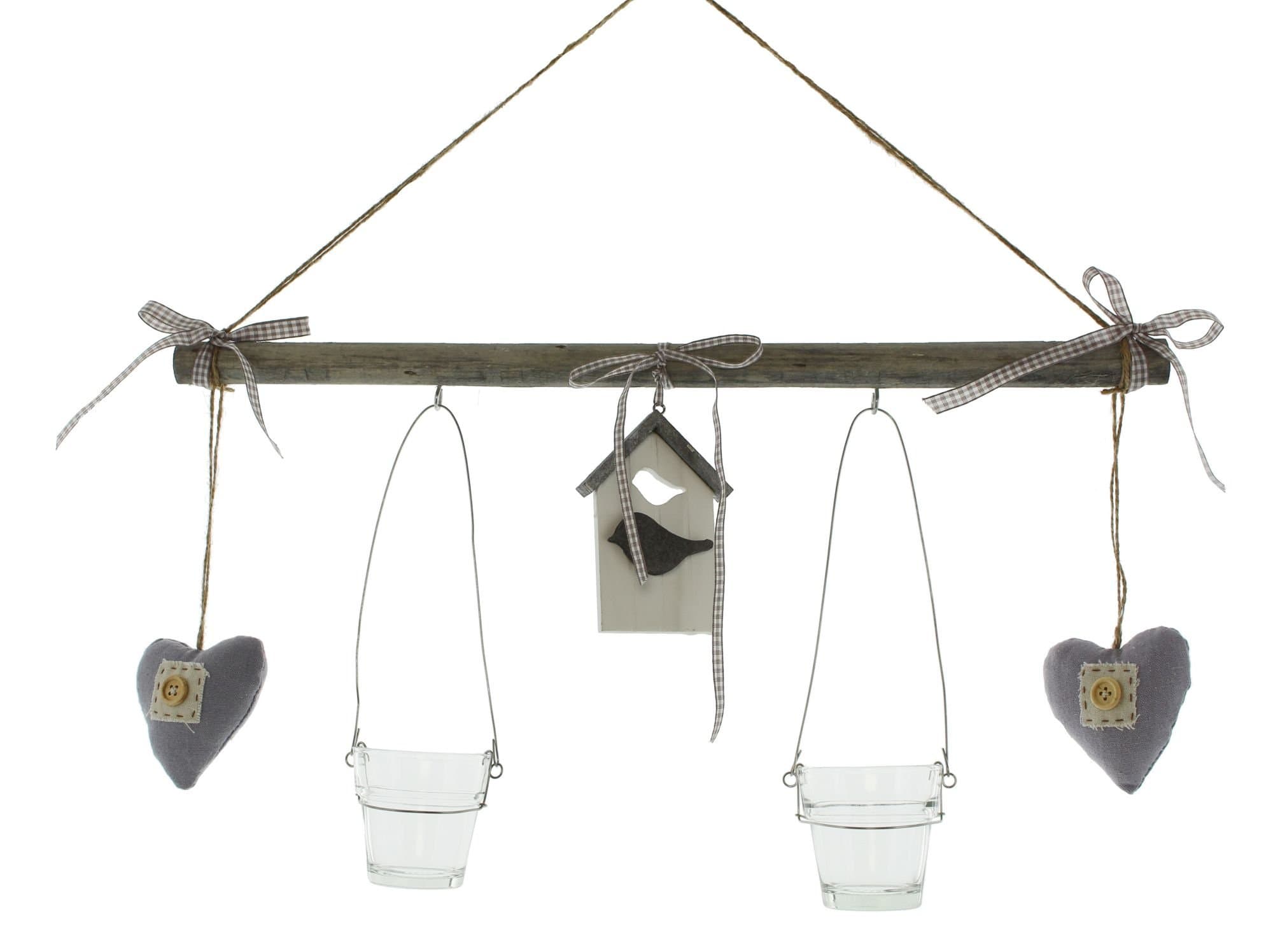 Frank Flechtwaren Hanging Bird Cage Tealight Holder – Grey