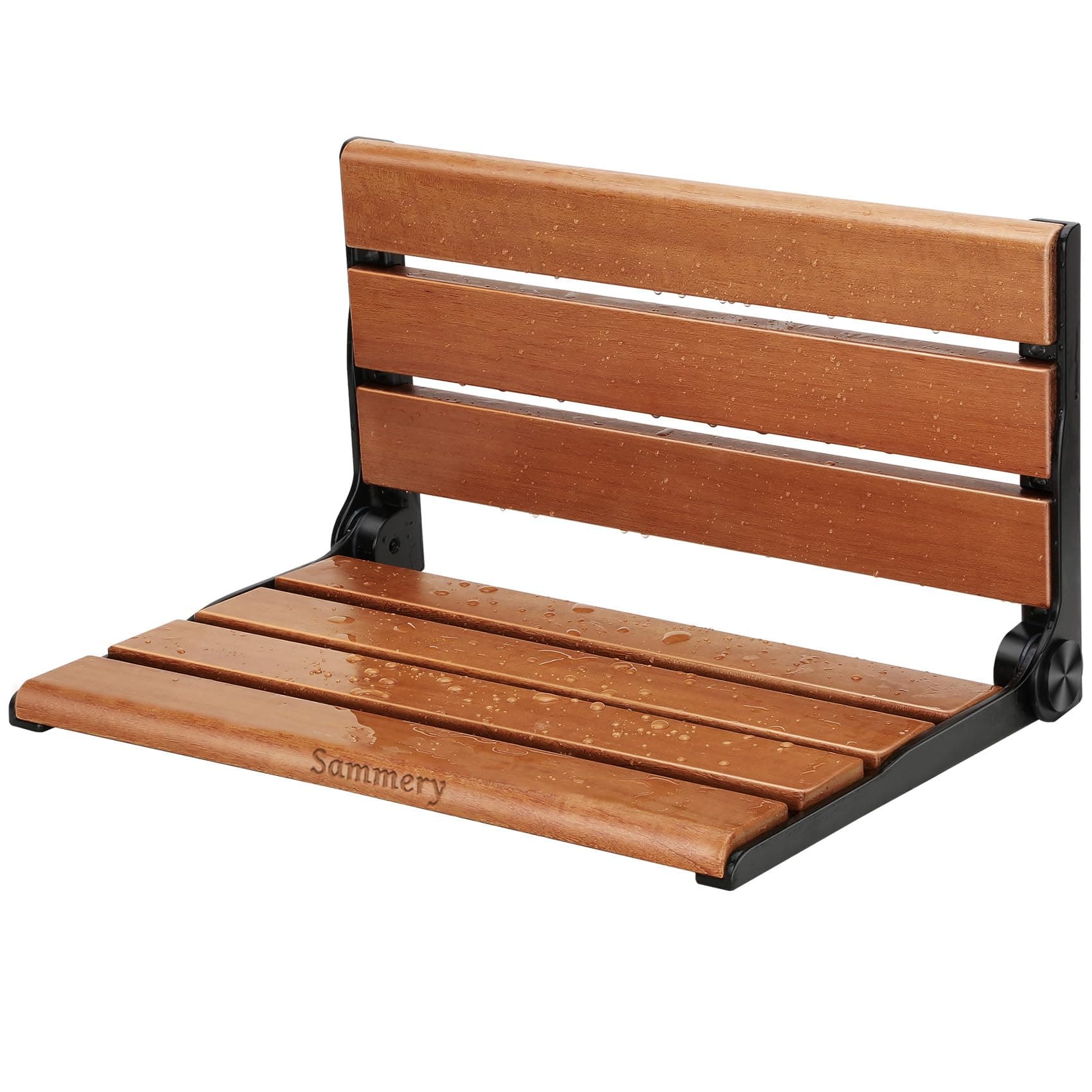 18" Wall Mounted Shower Seat, Shower Bench Wall Mount for Inside Shower, Fold Down Shower Seat, Shower Seats for Adults