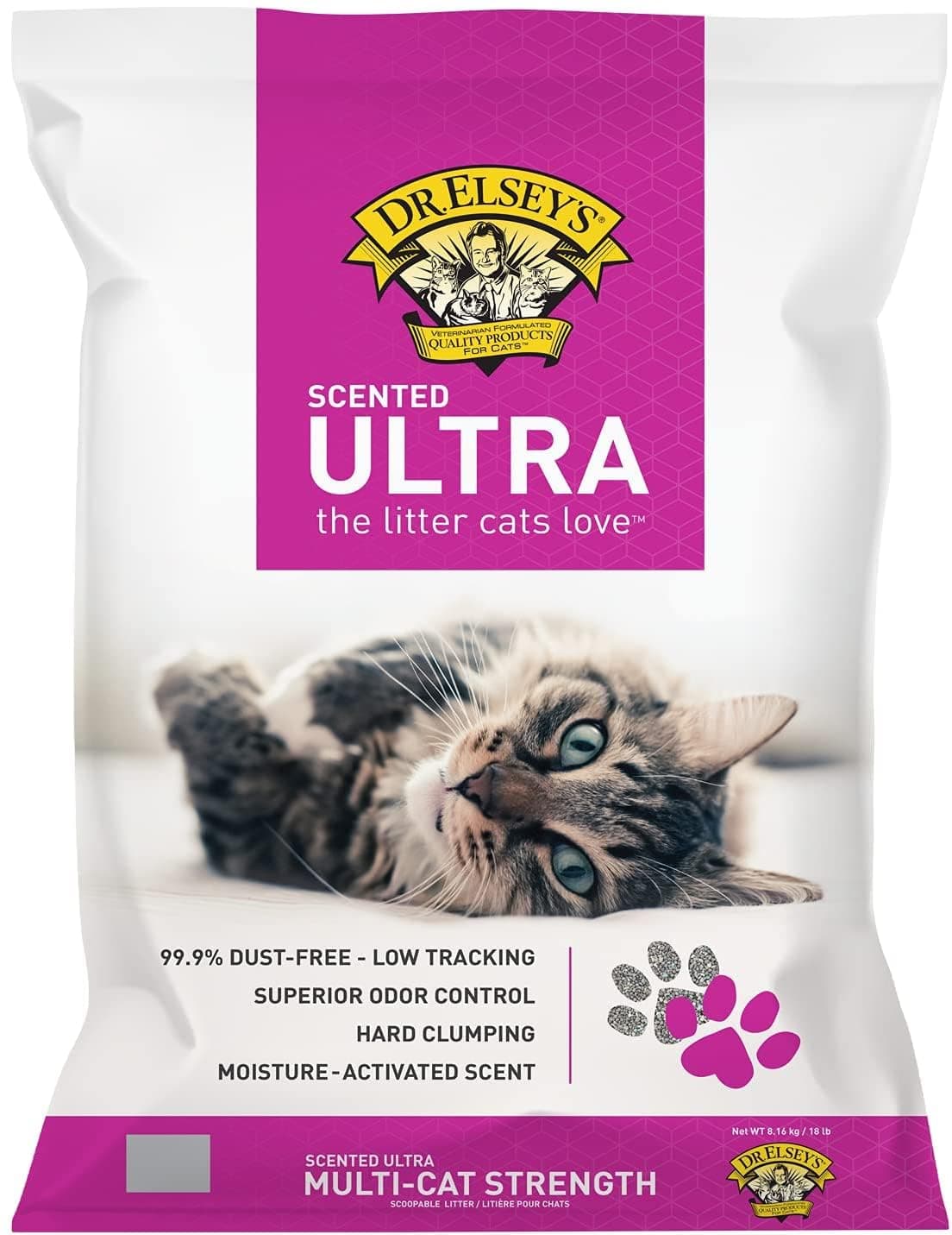 Dr. Elsey's Ultra Scented Cat Litter,18 Lb / 8.16 Kg (Pack May Vary)