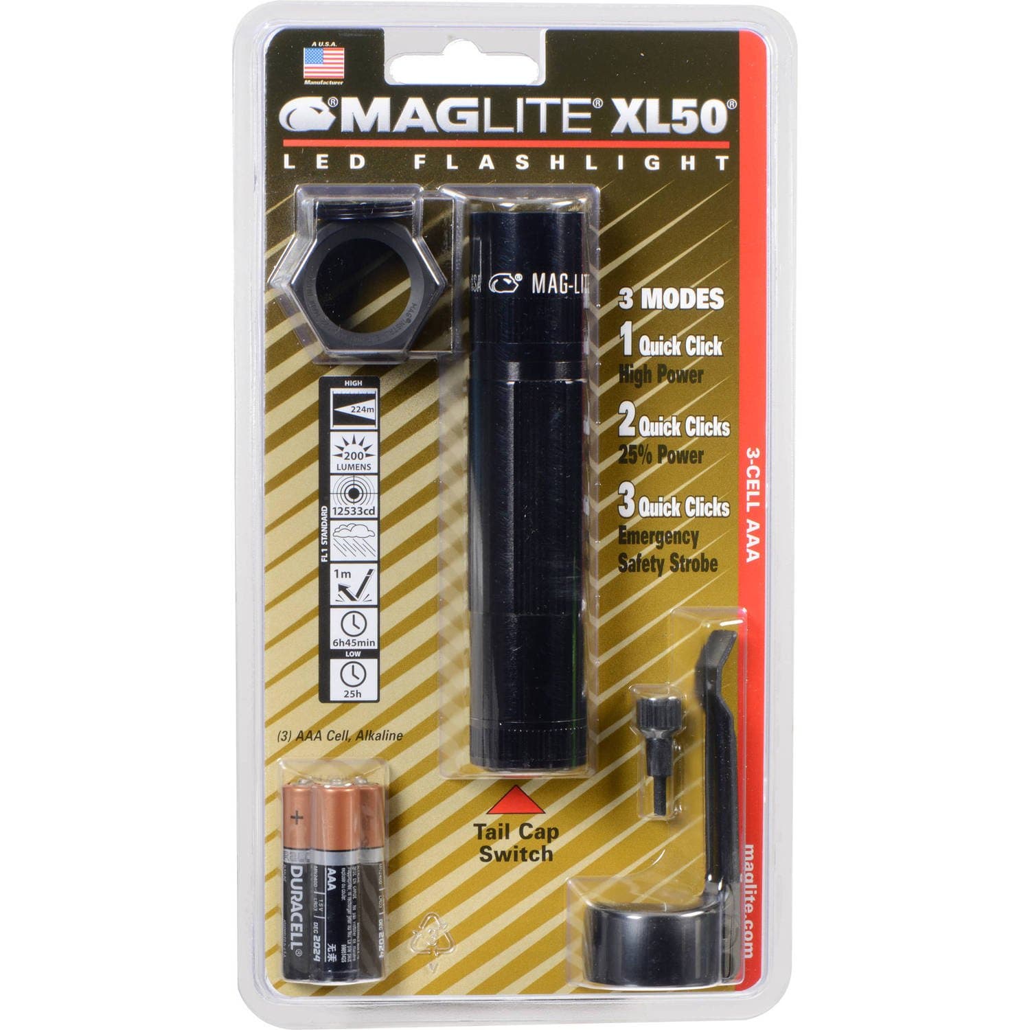 Maglite XL50-S301C XL50 LED Torch 3 AAA Black