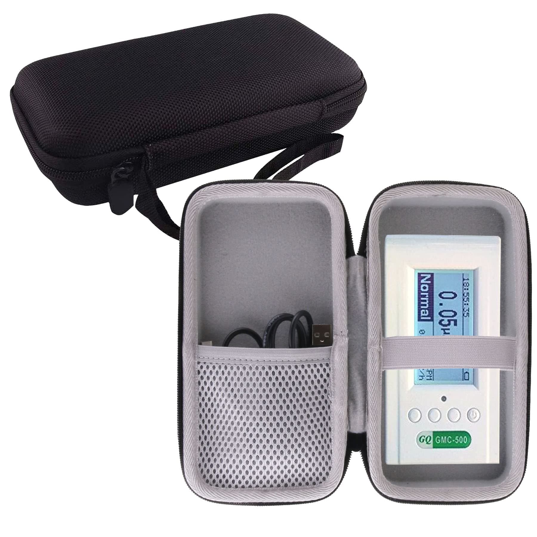 Hard Carrying Case Compatible with GQ GMC-500Plus/EMF-390/GMC-600Plus Radiation Detector