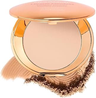 MCoBeauty Miracle Flawless Pressed Powder, Fair Shade, Oil-Control, Soft-Focus Finish with Hydrating Rose Flower Extract & Sweet Almond Oil, Vegan, Cruelty Free Cosmetics