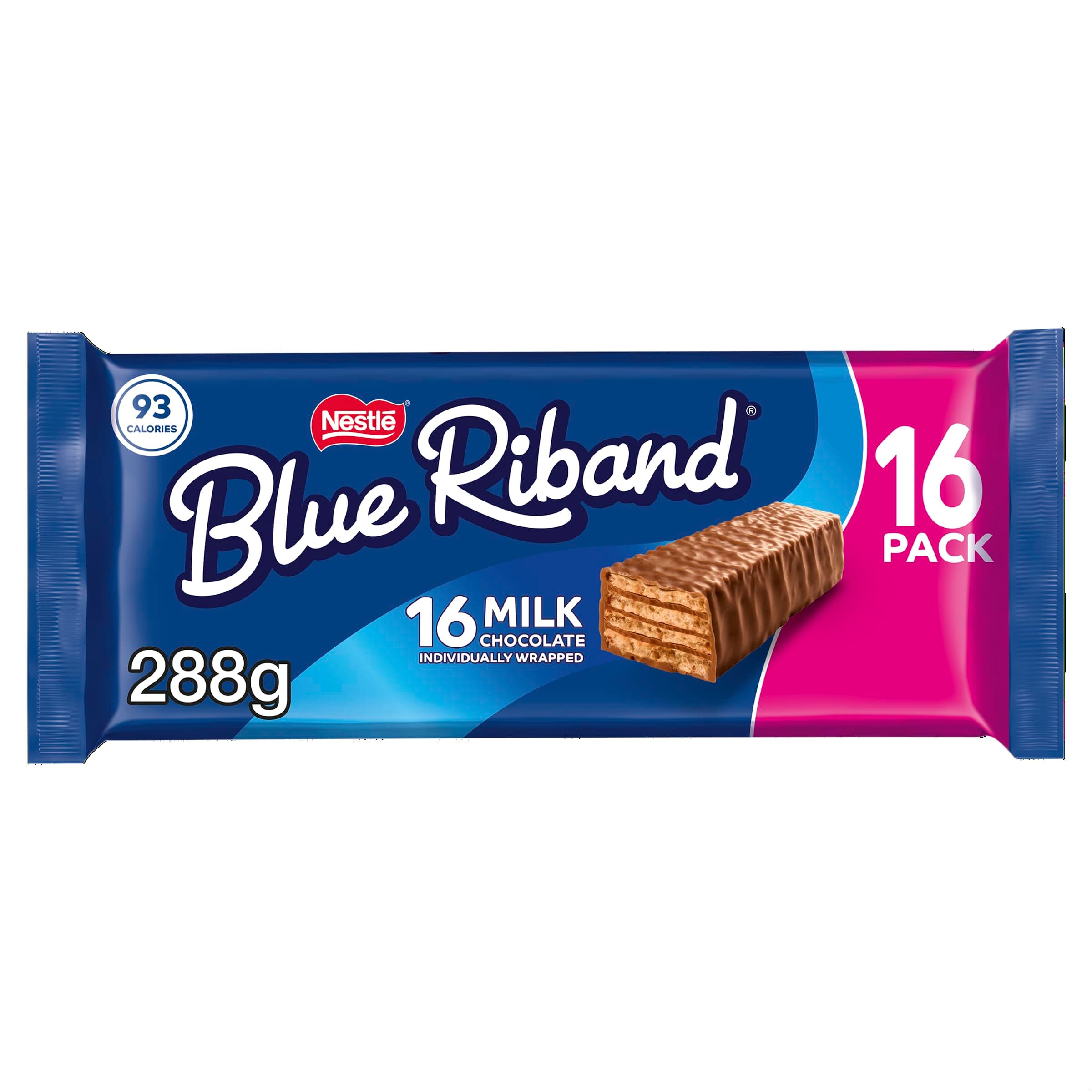 Blue Riband Milk Chocolate Biscuit Bar Multipack, 16 x 18 g 16 Pack