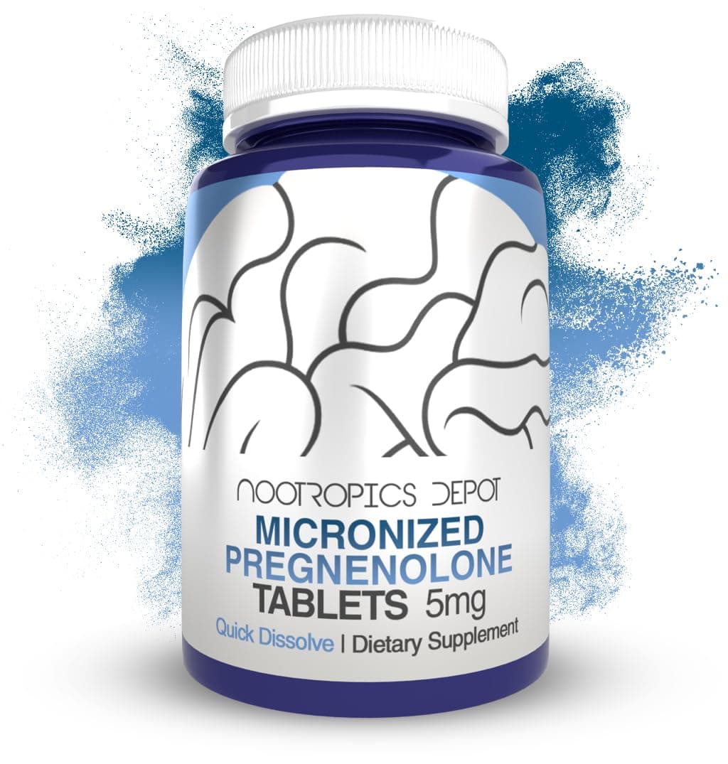 Nootropics Depot Pregnenolone Quick Dissolve Tablets | 5mg | Micronized | Mood, Cognition, & Hormone Support | 365 Count