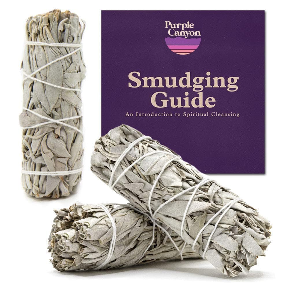 White Sage Bundles - 3 Pack - Sage Smudge Stick for Home Cleansing Incense Healing Meditation and California Smudge Sticks Rituals - 4 Inch