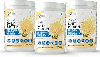 Fytika Daily Protein - 400g Each (Kulfi, Pack of 3) | Protein Powder for Adults with 37 Essential Vitamins & Minerals, | 50% Protein Per Serve | High Protein Drink for Women & Men