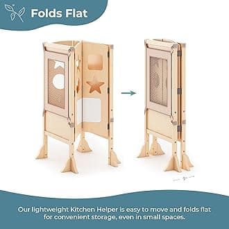 Guidecraft Kitchen Helper G97325 Birch Wood Safety Stand Natural