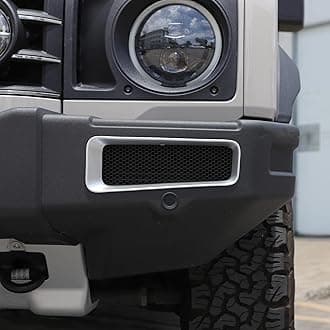 Compatible with INEOS Grenadier 2022-2025 Accessories Front Grill Mesh Inserts, Front Bumper Side Panel Protection Grille Trim (Silver)