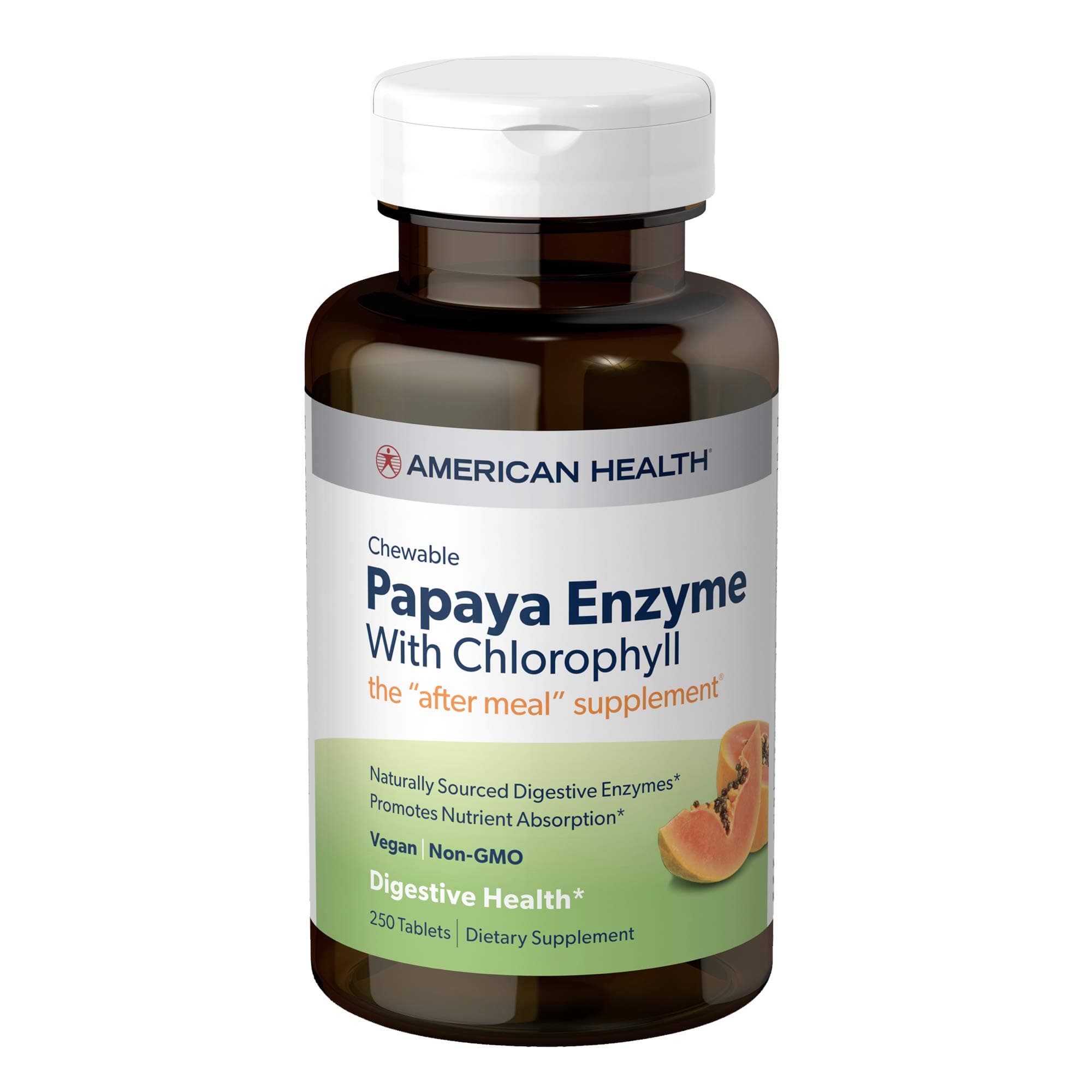 Papaya Enzyme with Chlorophyll, 250 Count