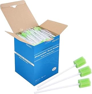 Disposable Untreated Oral Care Swabs, 250 Count (GREEN+plum)