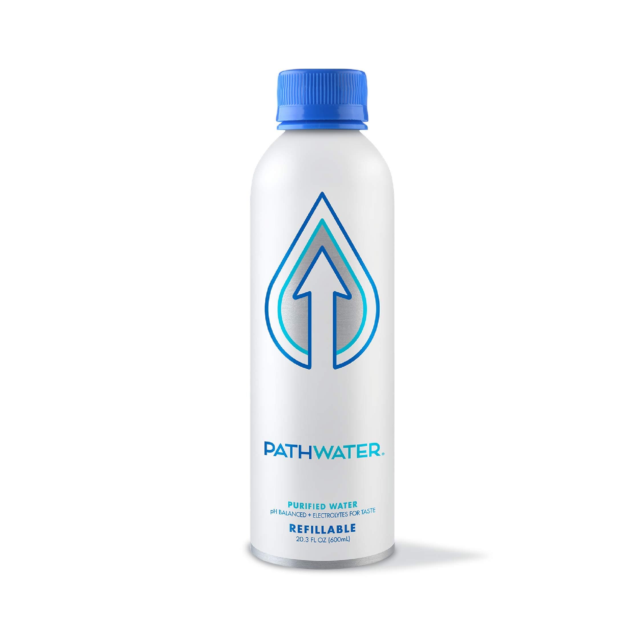 PATH Purified and pH Balanced Bottled Drinking Water in EcoFriendly BPAFree Bottle Lightweight Aluminium Reusable Packaged Bottled Water Still 20.3 Fl Oz, 20.3 Fl Oz
