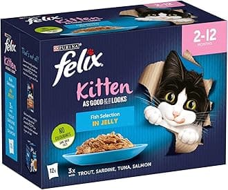 Felix As Good As It Looks Kitten Fish Selection Cat Food 12x100g