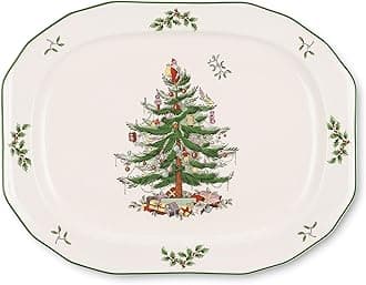Spode Christmas Sculpted Oval Platter, Multicolor, (1536982), 36 centimeters
