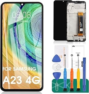 for Samsung Galaxy A23 4G Screen Replacement for Galaxy A23 LCD Display for SM-A235F SM-A235M Digitizer Touch Screen Assembly Replacement Repair Parts with Frame