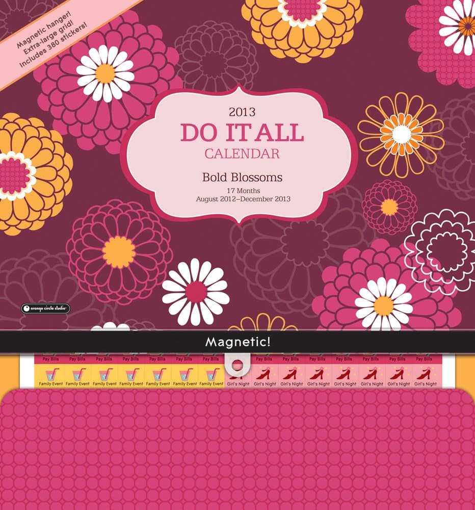 Orange Circle 2013 Do It All! planner, Bold Blossoms (31502)