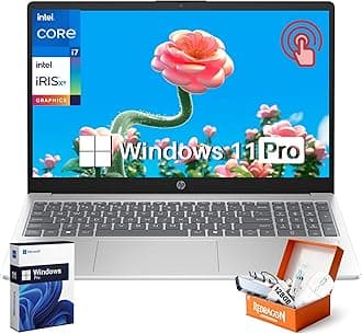 HP 15.6 Touchscreen Business Laptop, 15.6" FHD Touch Display, Intel 13th Gen i7-1355U, 64 GB DDR4 RAM, 2 TB SSD, Iris Xe Graphics, Fast Charge, Windows 11 Pro, W/REDRAGON Accessories