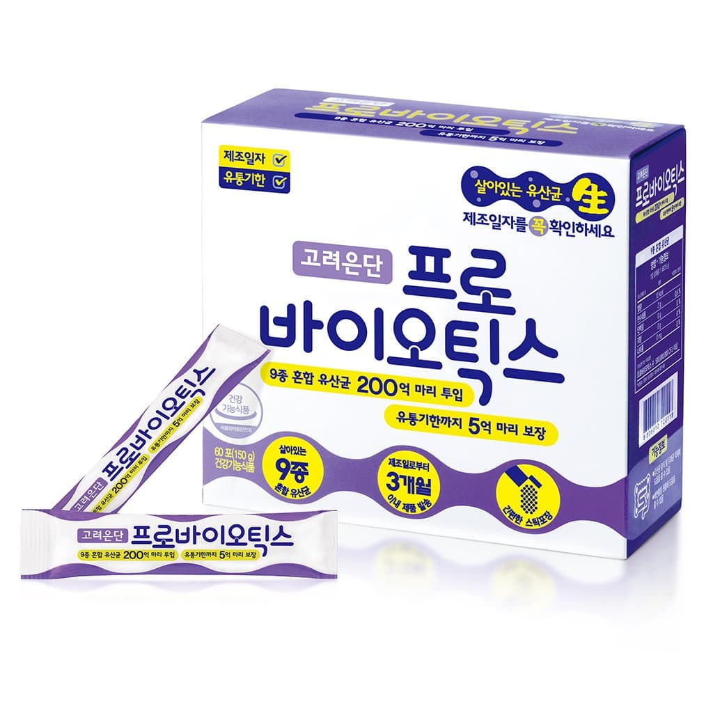 [KOREA EUNDAN] Yogurt Flavor Probiotics 60 Sticks