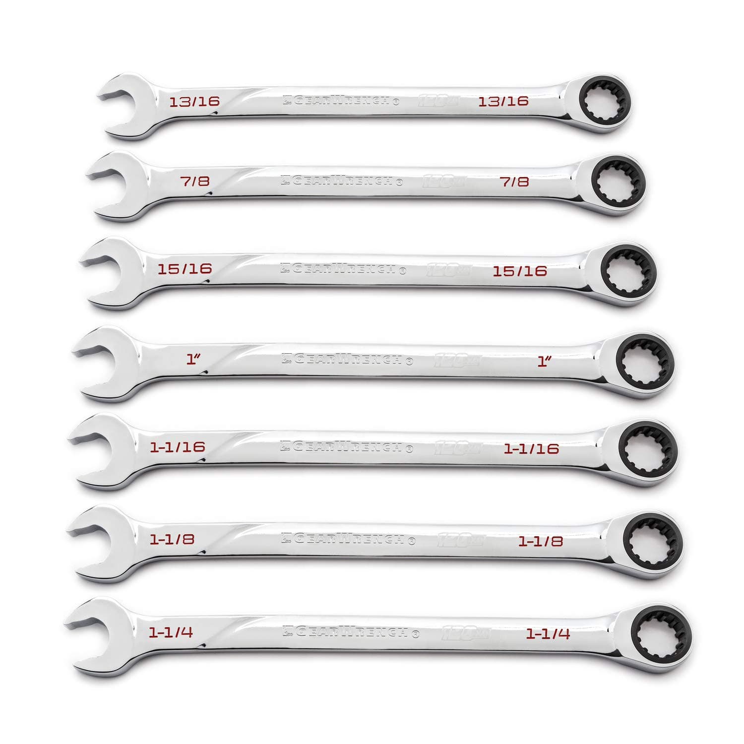 7 Pc. 120XP Universal Spline XL Ratcheting Combination Wrench Set, SAE - 86452