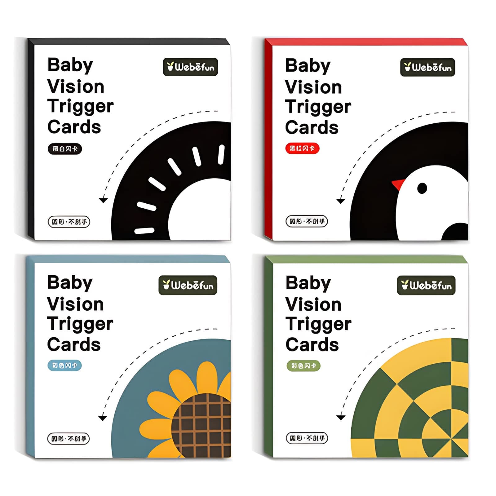 High Contrast Baby Flashcard, GROIC Black White Red Colorful Visual Cards, 18 PCs 36 Patterns Visual Stimulation Learning Activity Card, Newborn Infants Educational Toys Gift for 3 6 12 36 Months