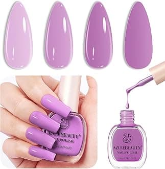 Nail polish，Purple Lavender Quick Dry Complete Natural Super Lustrous Nail Enamel Polish,Professional for DIY Manicure