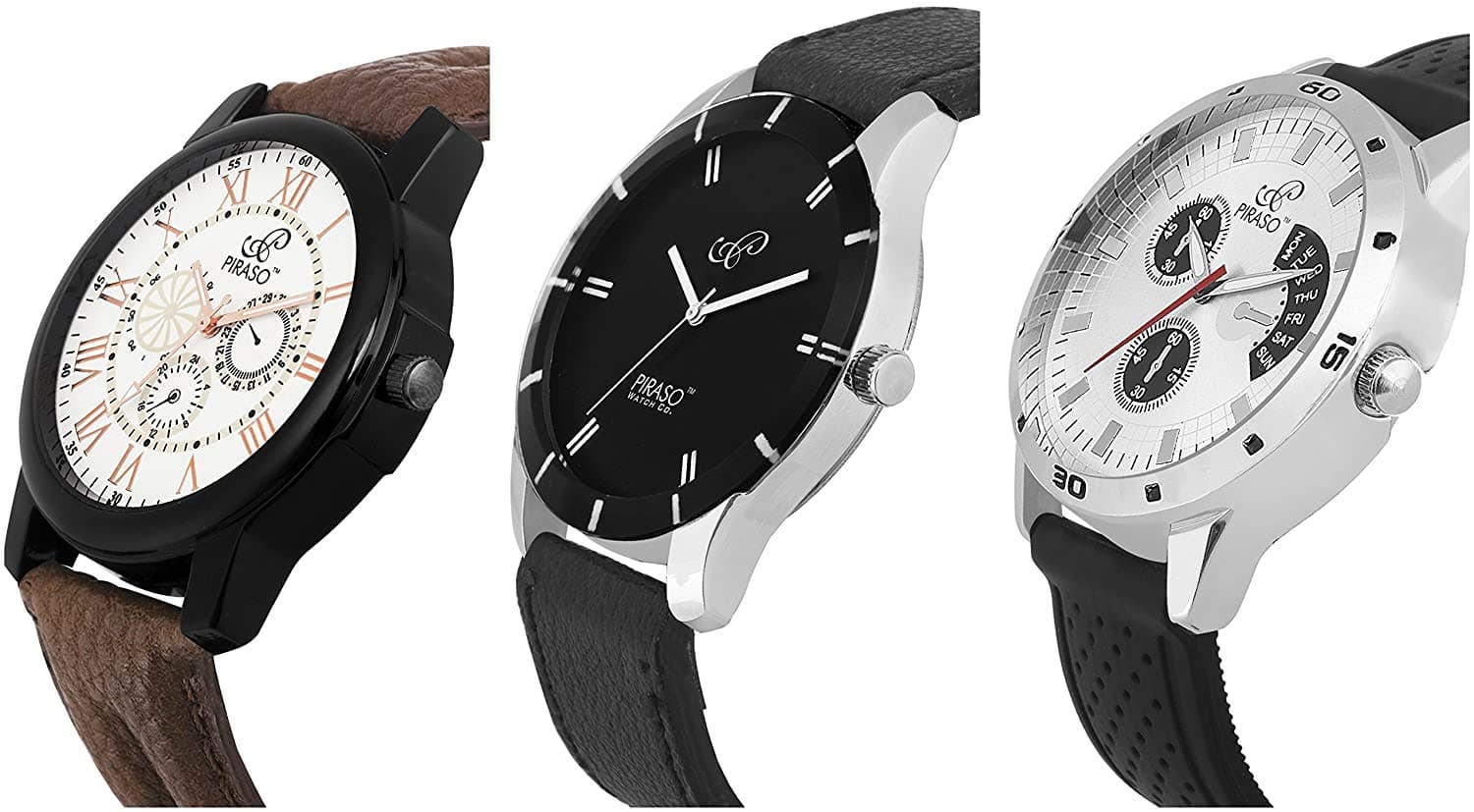 Piraso Analog Black Dial Men's Watch-P3-11