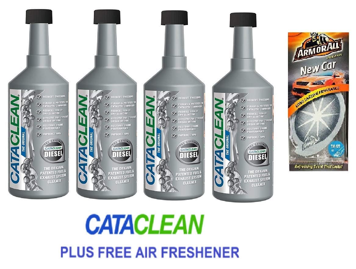 4 x Cataclean DIESEL Fuel Cat DPF Exhaust System Cleaner & Armorall Freshener