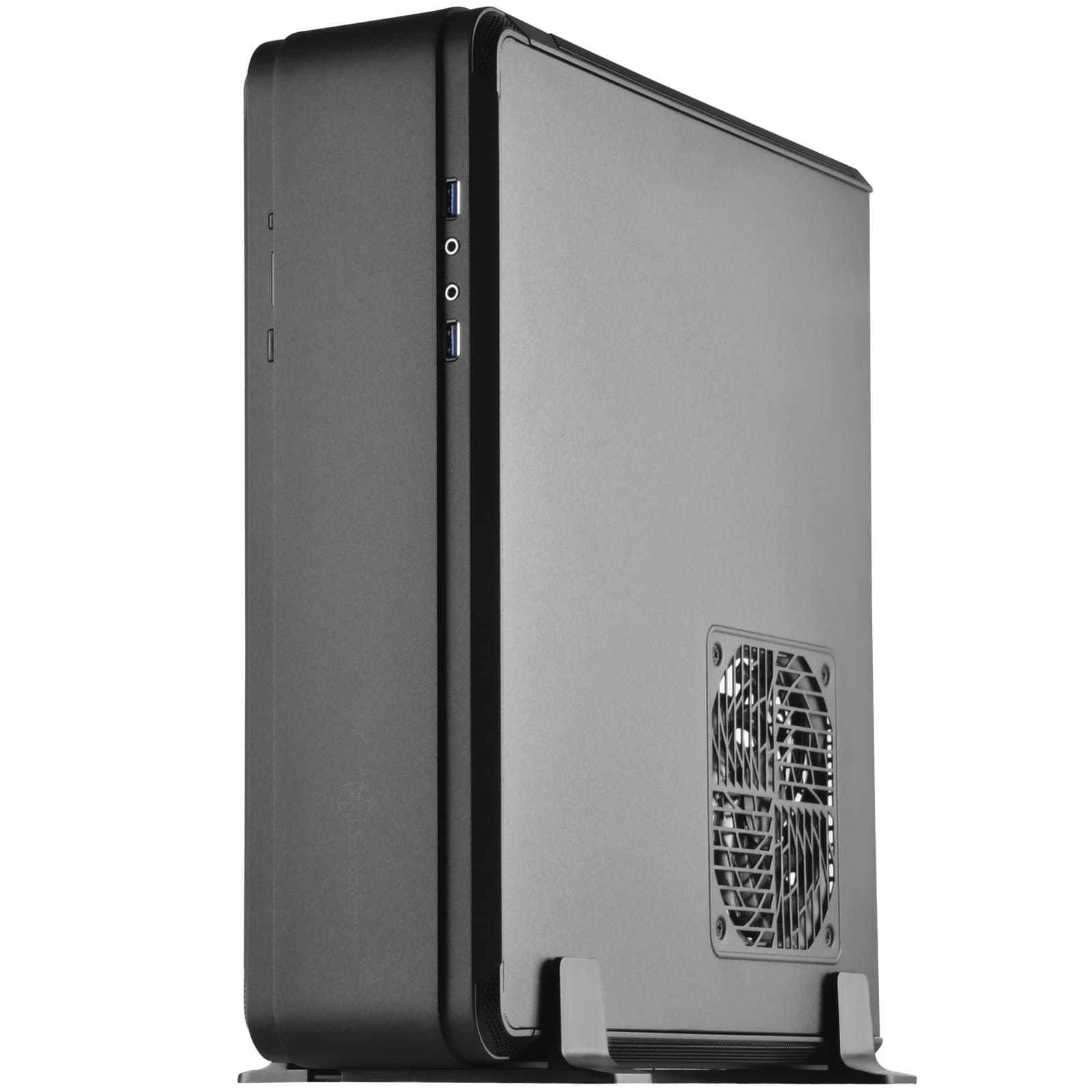 SilverStone Technology SST-FTZ01B-E Aluminum Unibody ITX Small Form Factor Computer Case with PCI-E Riser and ATX PSU Support Black