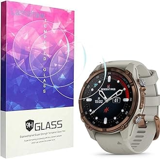 for Garmin Descent Mk3i/MK3 Smartwatch Screen Protector, [3 Pack] 9H Tempered Glass Screen Protector Film Compatible for with Garmin Descent Mk3i/Mk3 43mm/Descent Mk3i 51mm smartwatch