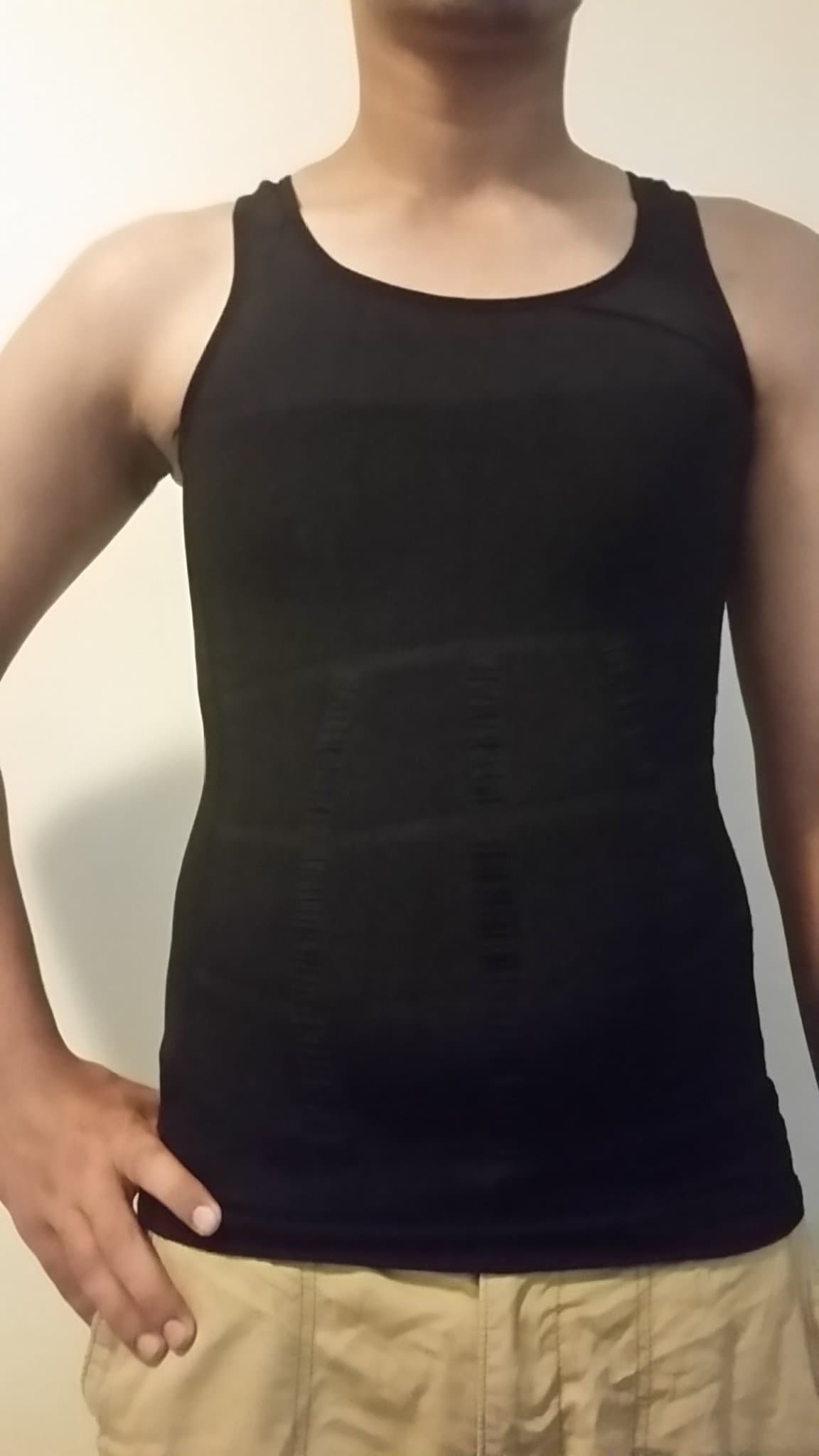 2 Pc DivaDivya Slimming Slim Compression T shirt Black/Small