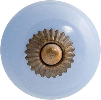 Nicola Spring Ceramic Cupboard Drawer Handle Knob - Blue