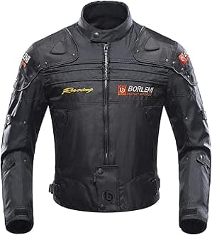 BORLENI Motorcycle Jacket Motorbike Riding Jacket Windproof Motorcycle Full Body Protective Gear Armor
