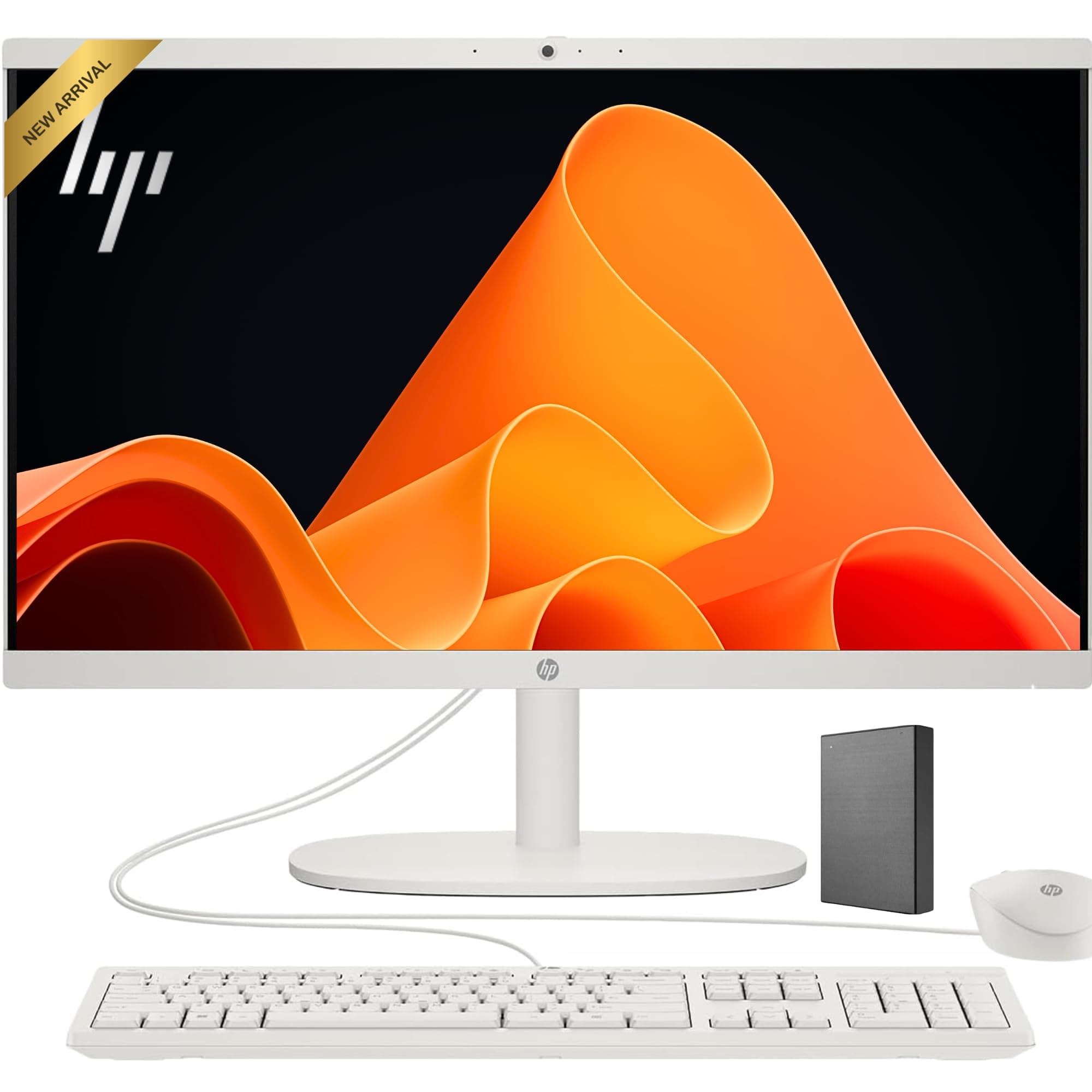 HP 22" All-in-One Desktop PC • Full HD Display • 16GB RAM • 1TB Storage (512GB SSD and 512GB External) • Intel Ultra-efficient Processor • Type-C • Mouse and Keyboard Included